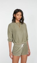 Generation Love BECKY TERRY SWEATSHORTS Army Shorts Large  NEW NWT - $39.59