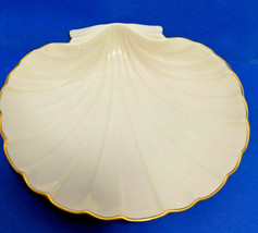 Lenox Scallop Shell Plate White with Trim 24 Karat Gold 6&quot; Wide USA - £29.89 GBP