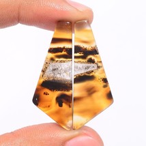 Montana Agate Fancy Shape Cabochon Loose Gemstone Pair For Making Earrings 24 Ct - £18.40 GBP