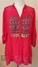 Johnny Was Embroidered Tunic/Top Sz.XL Roseviolet  - £141.38 GBP