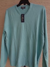   Harbor Island L Sweater  L/S V Neck Lighter Weight Fine Ribbed Knit  B... - £9.29 GBP