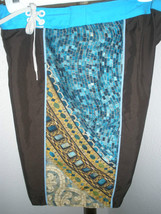 Womens Aaron Chang Boardshorts Size 7 (30&quot; waist) Mosaic Design Down Side - £18.15 GBP