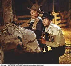 Sons of Katie Elder John Wayne Dean Martin with rifles by wall 8x10 inch photo - £7.66 GBP