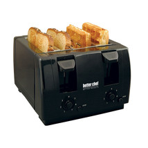 MEGA-IM-242B Better Chef 4 Slice Dual Control Toaster in Black - $72.59