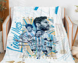 Custom Blanket Football Star Messi Soft Warm For Home Decor Travel . - £35.48 GBP+