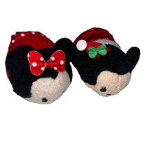 Disney Mini Tsum Tsum Holiday Mickey Mouse &amp; Minnie Mouse Characters Plush 3.5&quot; - £13.81 GBP