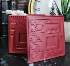 Frank Lloyd Wright Samuel Freeman House Textile Block Petite Cube Trinket Box - £15.95 GBP