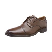 Clarks Mens Tilden Cap Derbys, Brown (Dark Tan Lea), 9.5 UK  - $136.00