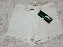 Prince Tennis Shorts 34W White 80s Deadstock &quot;New Classic&quot; Nuthuggers Lycra VTG - £36.84 GBP