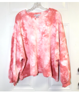 Rebecca Minkoff Rosie Sweatshirt Size XL Tie-Dye Pink Pullover Balloon S... - $926.66 MXN