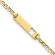 10k Flat Anchor Link ID Bracelet 10BID24 - £178.06 GBP