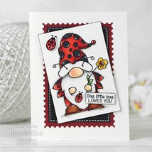 Woodware Clear Stamps 4&quot;X6&quot;-Singles Ladybird Gnome - £19.53 GBP