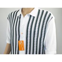 Men's Sports Shirt Knit by Silversilk  Stacy Adams 6120 Black Navy Green Size XL image 9