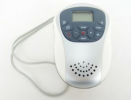 FM Scan Shower Radio, White w/Silver Tone, Clock w/Alarm, Wrist Strap, #FM500 - £5.35 GBP