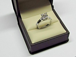 1.50 Karat Prinzessin Künstlicher Diamant Verlobung Ehe Ring 925 Sterlingsilber - £73.96 GBP
