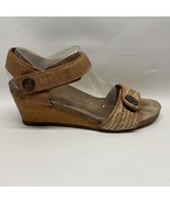 Taos FESTIVAL Women’s Leather Ankle Strap Wedge Sandals Brown Sz 9 US / ... - £37.36 GBP