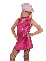 Girls 70's Pink Sequin Dress - $24.64