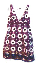 Max Edition Purple &amp; White Circle &amp; Floral Print Sundress Dress Sz XS - £17.37 GBP