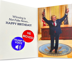 Talking &amp; Dancing Trump Birthday Card - Interactive Design with Real Voice - Pat - $16.82