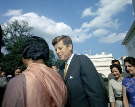 President John F. Kennedy with Lakshmi Menon India Minister 1963 Photo Print - £6.96 GBP+