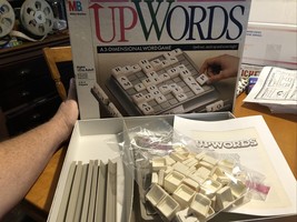 Vintage UpWords 3-D Word Game *complete* 1988 Milton Bradley #4312 - £9.51 GBP