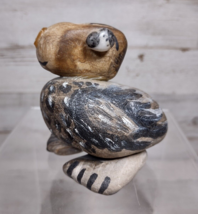 Vintage Handmade Handpainted Stone Rock Puffin Penguin Bird Figurine 2 3/4&quot; - £10.31 GBP