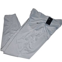 Nike Team Vapor Select Baseball Pants Mens Medium Gray Black Pockets BQ6345-052 - $34.64