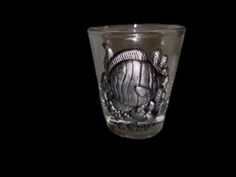 St Croix USVI Butterfly Fish Raised Pewter Glass Shot Glass Souvenir Vin... - $8.99