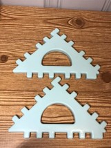 Little Tikes Wee WAFFLE BLOCK Building Toy Blue ROOF TRUSS Large Triangl... - $10.99