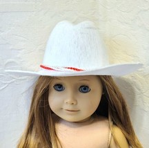 White Western COWBOY HAT ~ Danbury Mint ~ for 18&quot; American Girl Dolls ~ New - £6.17 GBP