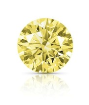 Real Diamond 1.41ct Natural Loose Fancy Yellow Color Diamond GIA VS1 Round - £8,480.60 GBP