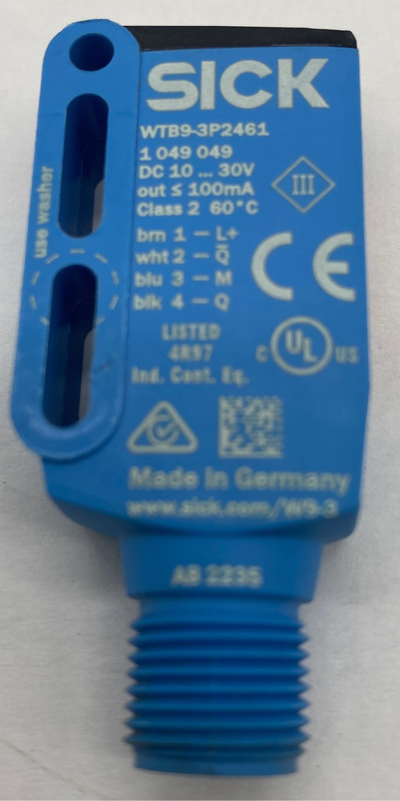Sick WTB9-3P2461 Photoelectric Proximity Sensor (Cracked)  - $22.60