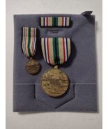 SOUTHWEST ASIA SERVICE MEDAL SET FULL &amp; MINI SIZE MEDAL &amp; RIBBON BAR  :K... - $31.68