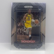 2022-23 Panini Monopoly Prizm Basketball Benedict Mathurin Base RC #36 Pacers - £1.93 GBP