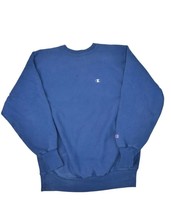 Vintage Champion Reverse Weave Sweatshirt Blank Mens 2XL Blue Heavyweight - $53.07