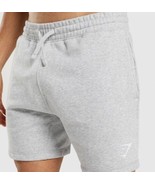 Mens Gymshark Crest Shorts 3XL Light Gray Marl 7&quot; In-Seam Adjustable Dra... - £15.78 GBP