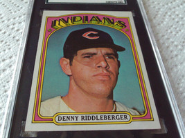 1972 Denny Riddleberger # 642 Topps Sgc 70 Cleveland Baseball - £44.16 GBP