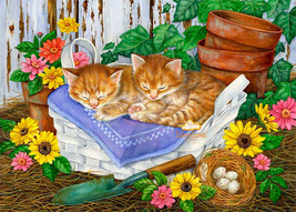 Helpmates Cats Art Kitty Kitten Postcard - $5.93