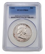 1953 50C Franklin Demi Dollar Preuve Classé Par PCGS Comme PR64 - $157.40