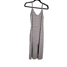 SIENNA SKY Size Small Animal Print Midi Dress Slit Spaghetti Straps Tie - £7.41 GBP