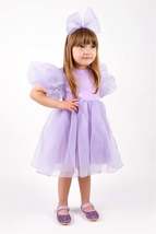 Lilac Crowned Organza Girl&#39;s Party Dress - Carlene - £61.70 GBP