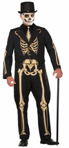 Forum Novelties Men&#39;s Skeleton Suit Formal Attire with Jacket and Pants, Black/W - £100.98 GBP