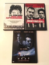 Dog Day Afternoon / Righteous Kill / Heat ~ Lot of 3 AL PACINO Movies DVDs - $7.95