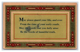 Motto May The Words You Utter Be Words Of Truth  DB Postcard H26 - £3.10 GBP