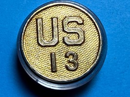 CIRCA 1910-1937, U.S. 13th REGIMENT, COLLAR DISK, TYPE I, ENLISTED, U.S.... - €12,96 EUR