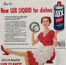 1954 Lux Liquid Detergent And Flakes Advertisement Lever Brothers Laundr... - €8,58 EUR