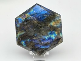 Labradorite Crystal Prism Sacred Geometry Jewelry Making Hexagon D080311 - £59.00 GBP