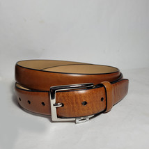 Croft &amp; Barrow Men Dress Leather Belt Size XL (42-44) Cognac Brown NWT - £19.11 GBP