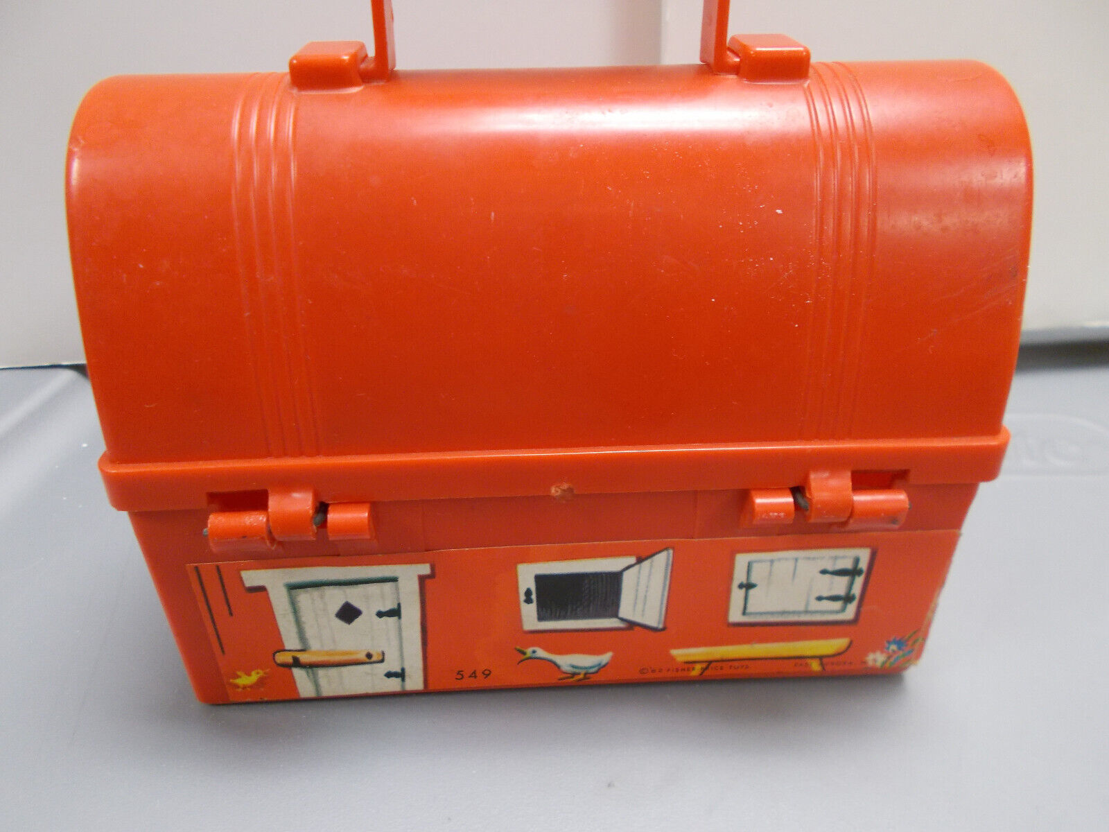Fisher Price Farm Barn Red Mini Lunch Box Number 549 With Lid From 1962