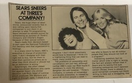 Sears Sneers At Threes Company Vintage Small Article Ephemera John Ritter ART2 - $6.92